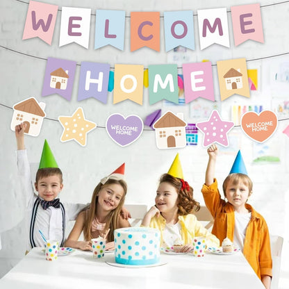 Welcome Home Banner, Colorful Paper Welcome Home Decorations