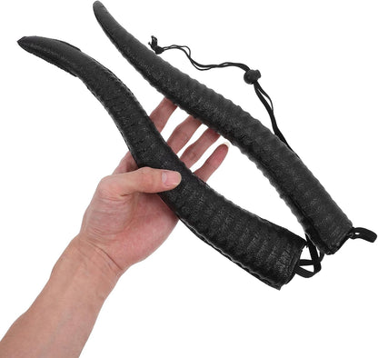 Halloween Foam Horn Headband Adjustable Black Sheep Horns Hair Accessory for Cosplay, Costume Party, and Festive Decorations