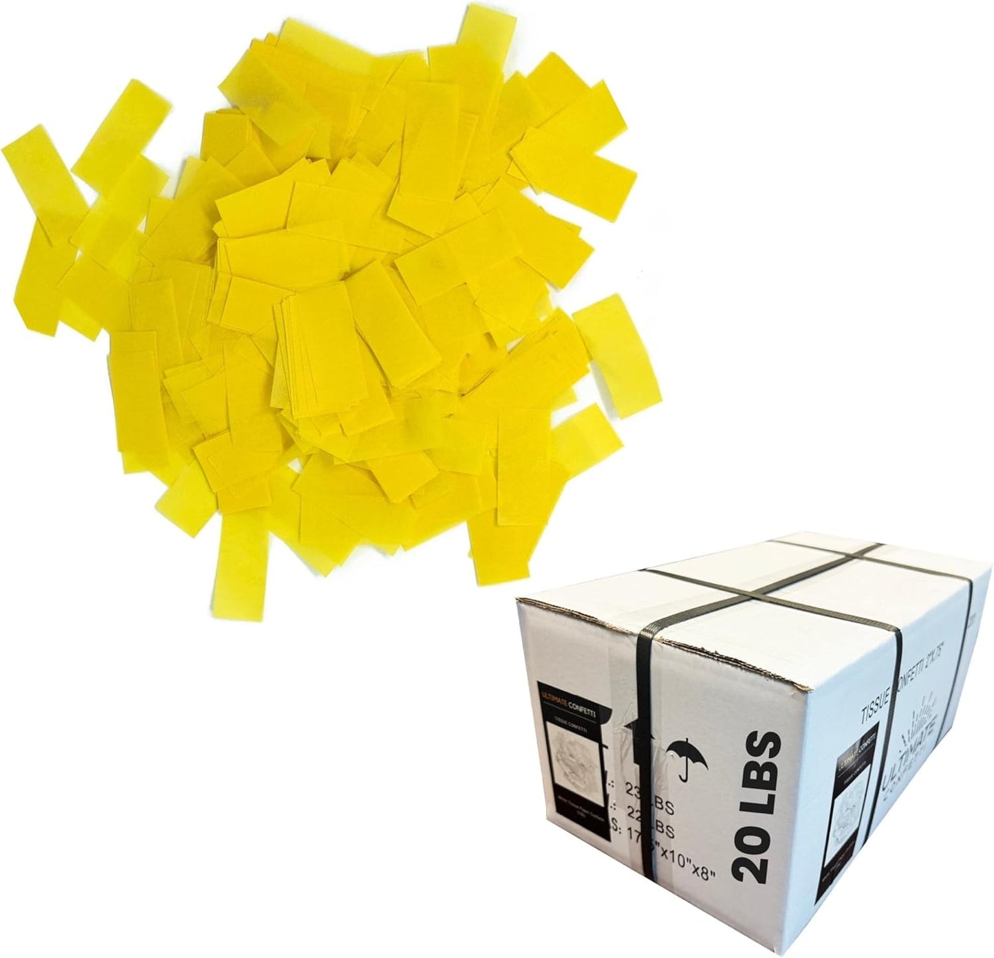 Ultimate Confetti, Multicolor Biodegradable Confetti - Rectangular Fluttering Tissue Paper Confetti for Cannon and Launcher use - Best for Holidays, Birthday, Wedding, and Parties - 1 lb, 16 oz