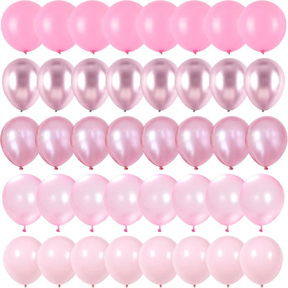 Pink Blue Purple Balloon, 60 Pcs 12 Inches Hot Pink Metallic Purple Teal Yellow Balloons Confetti Balloons for Kids Magic Theme Birthday Decoration Baby Shower Girls Music Party Supplies