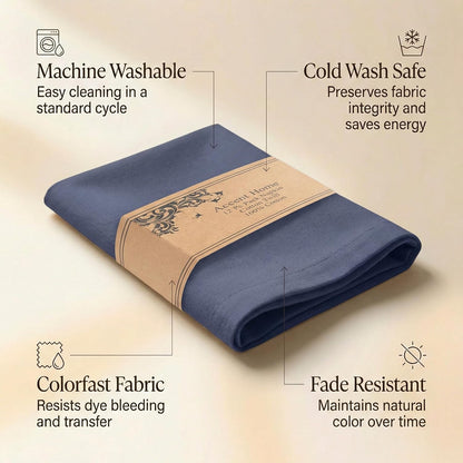 ACCENTHOME Natural Cotton Linen Napkin Set of 12 18x18 inch Dinner Napkins - Washable Soft Premium Hotel Quality Reusable Hemmed Edges Napkins Perfect Table Linens for Family Dinners, Weddings