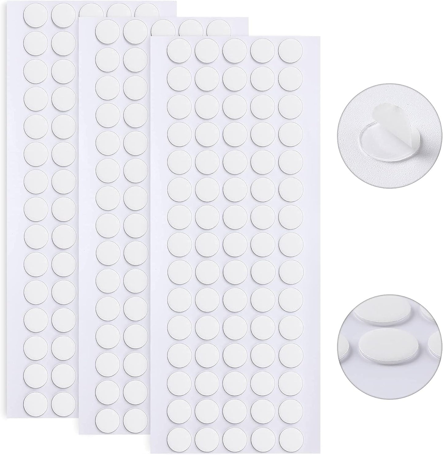 JANYUN 140 Pieces Adhesive Dots,Removable Round Putty Clear Tack No Trace Small Tape Stickers for Wall Hanging Festival Poster Office Party Decoration Picture Crafts