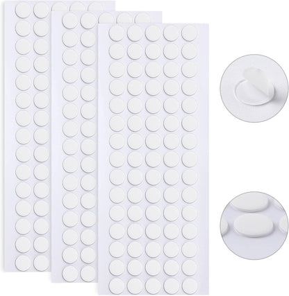 JANYUN 140 Pieces Adhesive Dots,Removable Round Putty Clear Tack No Trace Small Tape Stickers for Wall Hanging Festival Poster Office Party Decoration Picture Crafts