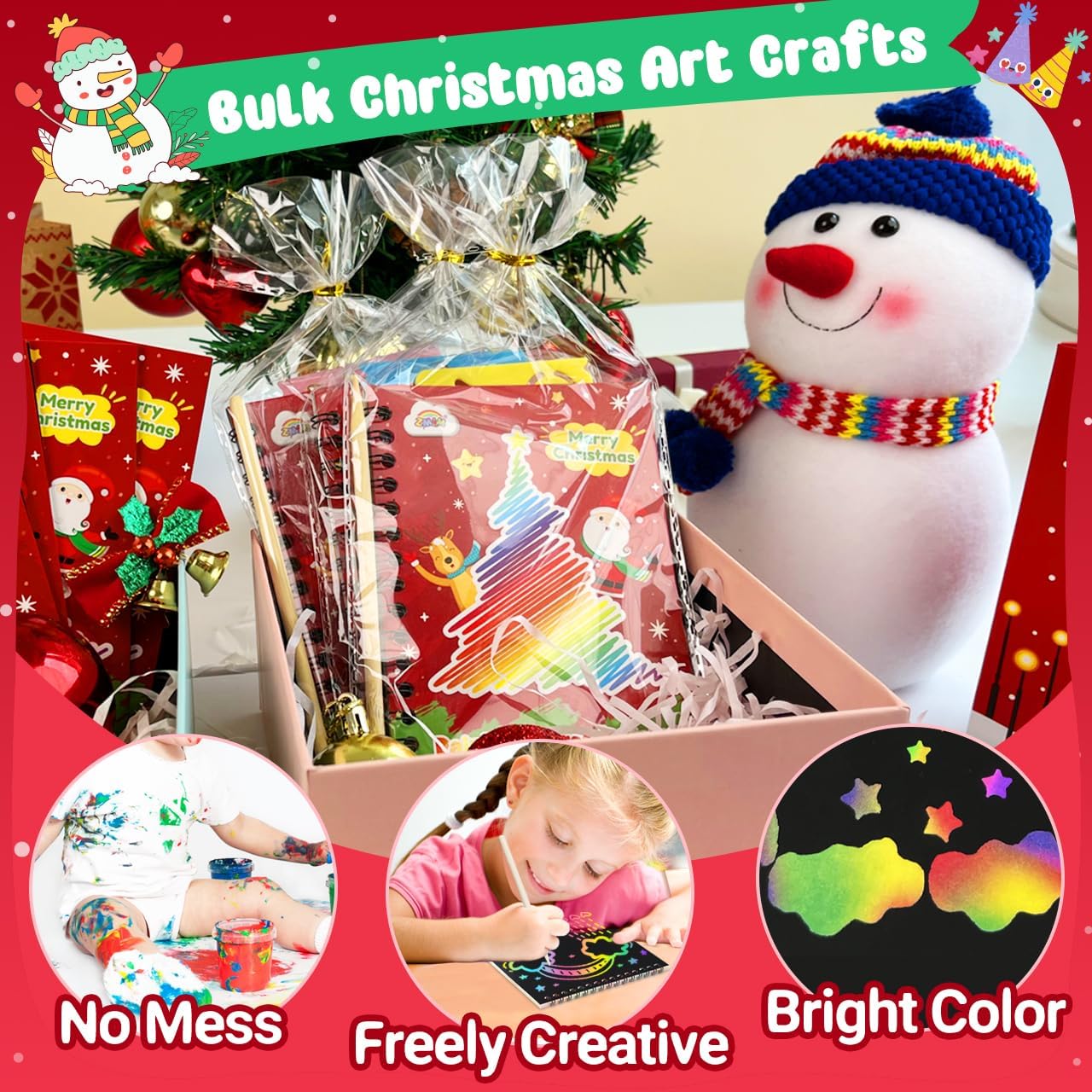 ZMLM 24 Pack Scratch Art Party Favors: Birthday Party Favors for Kids 4-8, Bulk Rainbow Scratch Notebook Paper Pads, Goodie Bags Stuffers Girls Boys Classroom Gifts Crafts Toys