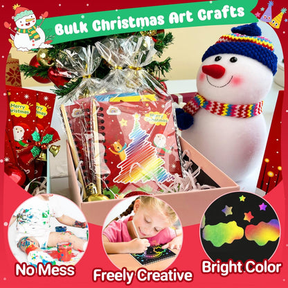 ZMLM 24 Pack Scratch Art Party Favors: Birthday Party Favors for Kids 4-8, Bulk Rainbow Scratch Notebook Paper Pads, Goodie Bags Stuffers Girls Boys Classroom Gifts Crafts Toys