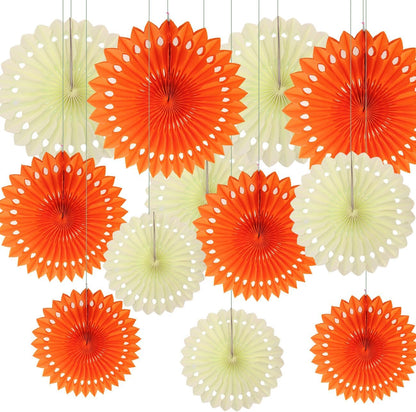 12PCS Colourful Paper Fans Party Decorations,Rainbow Hanging Ceiling Honeycomb Round Tissue Paper Fans for Mexican Engagement Fiesta Cinco De Mayo Party Decorations