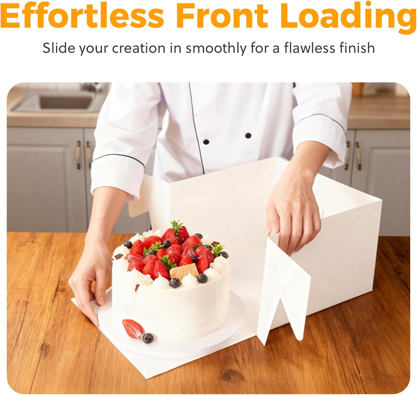 3 Pack Cake Boxes,10x10x8 Inch Tall Cake Box with Cake Boards 10",Disposable Cake Containers with Lids,White Bakery Boxes with Large Window,for Layer Cakes,Pies,Donuts,Cookies,Wedding,Birthday,Party