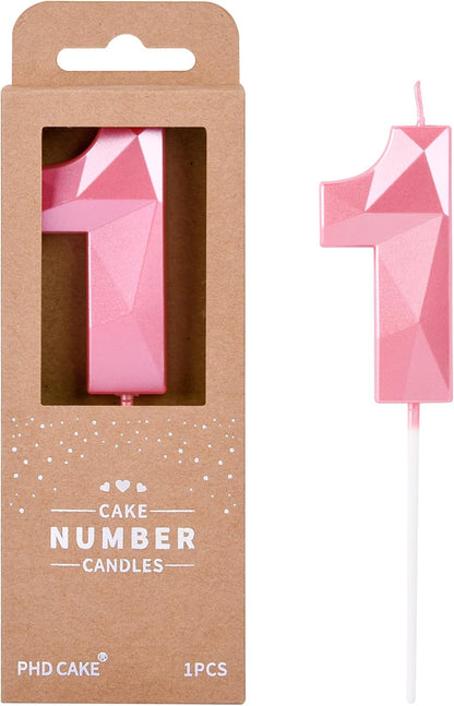 PHD CAKE 2.76 Inch Crystal Black 9 Number Birthday Candles, Black Number Candles, Cake Number Candles, Party Celebration