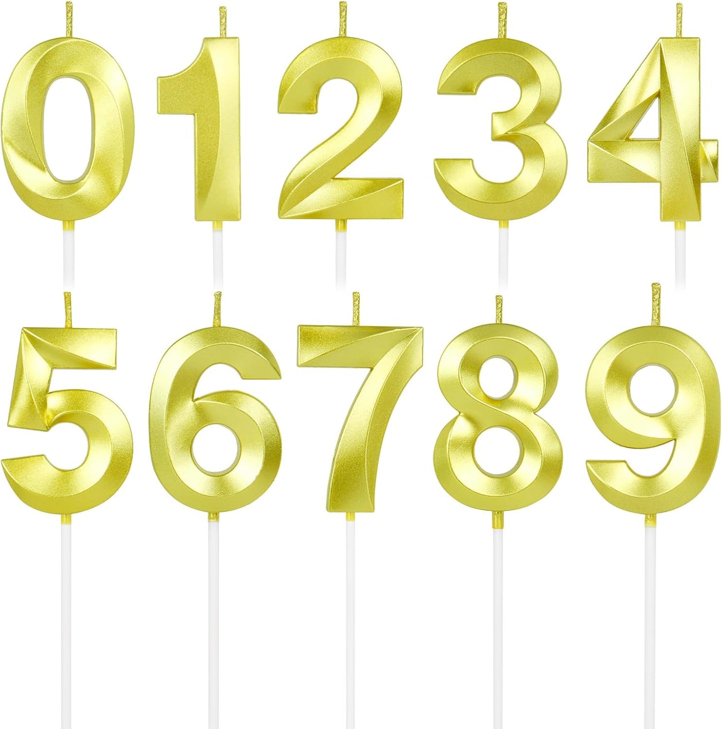 BEAN LIEVE Blue Birthday Candles - Number Cake Candles, Happy Birthday Numeric Candles Number 0 1 2 3 4 5 6 7 8 9 Used for Cake Decoration on Birthday Parties and Wedding Anniversary Celebration