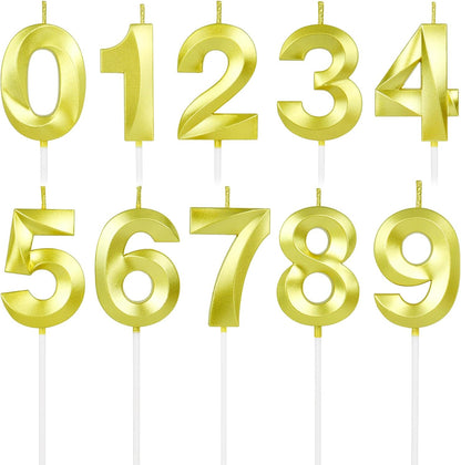 BEAN LIEVE Blue Birthday Candles - Number Cake Candles, Happy Birthday Numeric Candles Number 0 1 2 3 4 5 6 7 8 9 Used for Cake Decoration on Birthday Parties and Wedding Anniversary Celebration