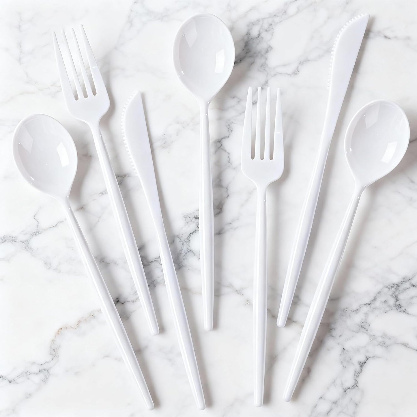 Supernal 180pcs Black Plastic Silverware Set - Heavy Duty Disposable Utensils (60 Forks, 60 Knives, 60 Spoons) - Elegant Black Cutlery for Parties, Weddings & BBQ