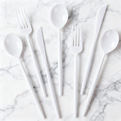 Supernal 180pcs Black Plastic Silverware Set - Heavy Duty Disposable Utensils (60 Forks, 60 Knives, 60 Spoons) - Elegant Black Cutlery for Parties, Weddings & BBQ