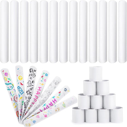 LovesTown Slap Bracelets for Kids, 48 PCS Snap Bracelets Bulk Party Favors Goodie Bag Stuffers Exchanging Gifts Classroom Prizes
