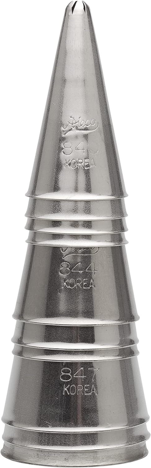 Ateco 850 - 10 Piece Closed Star Tube Set, Stainless Steel Pastry Tips, Sizes 0 - 9