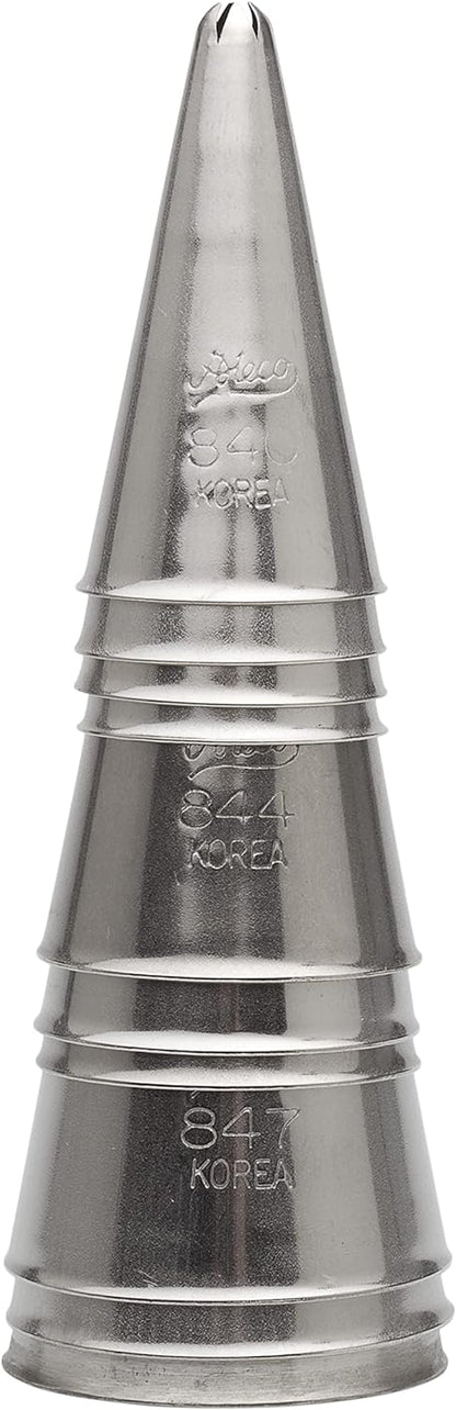 Ateco 850 - 10 Piece Closed Star Tube Set, Stainless Steel Pastry Tips, Sizes 0 - 9