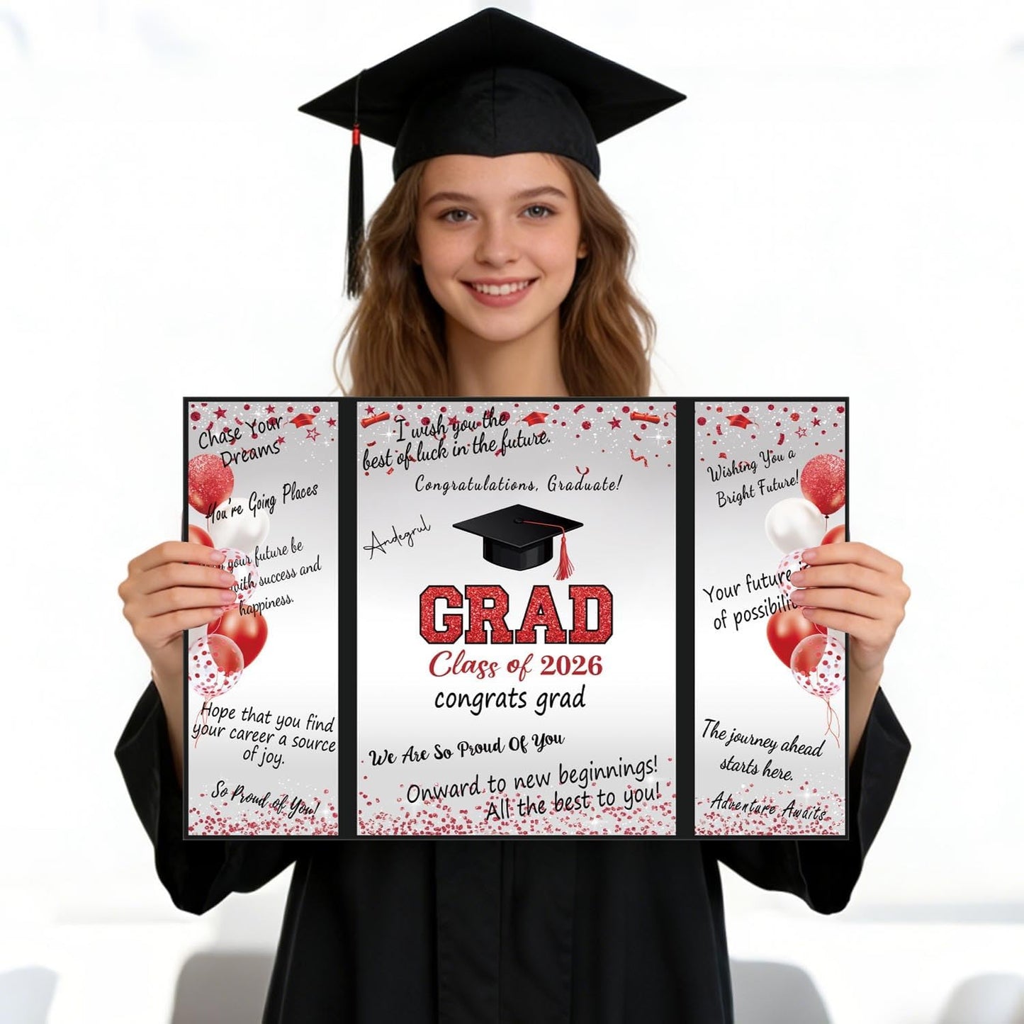 QIYANPAX Graduation Guest Book 2026, Blue and Gold Graduation Decorations Class of 2026, Graduation Signature Book, Congrats Grad Guest Book Alternative, Unique Graduation Gifts