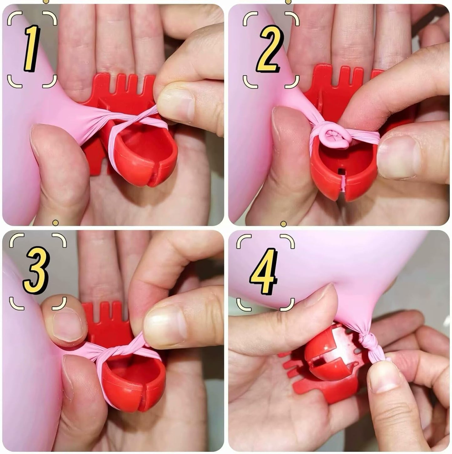 80 Balloon Clips and 100 Dots Glue Points and a Tie, Connector, for wedding, parties, etc. Arch tool