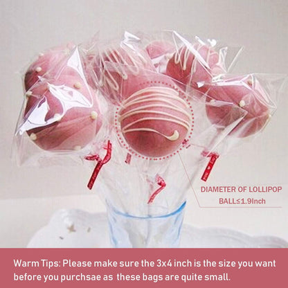 Cello Cellophane Treat Bags,5x7 Inches Clear Cellophane Bags 200 Pcs OPP Plastic Treat Bags with 200 Twist Ties for Gift Wrapping,Packaging Candies,Dessert,Bakery, Cookies, Chocolate,Party Favor