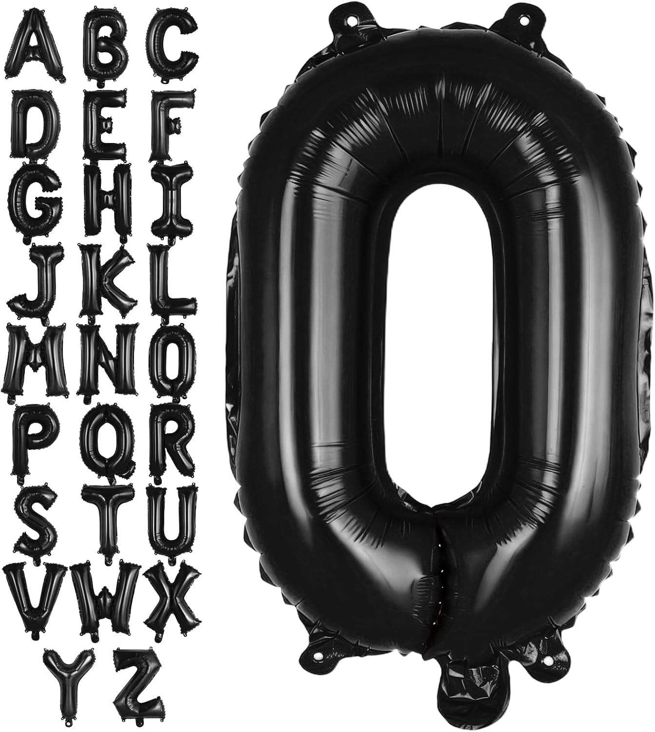 Black Letter A Balloons, 40 Inch Large Foil Letter Balloons, Custom Phrase Balloon for Birthday Party Wedding Anniversary Decoration (Black A)