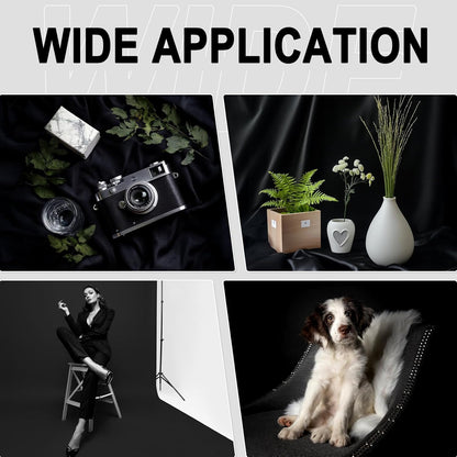 GFCC 8FTX10FT White Backdrop Background for Photography Photo Booth Backdrop for Photoshoot Background Screen Video Recording Parties Curtain