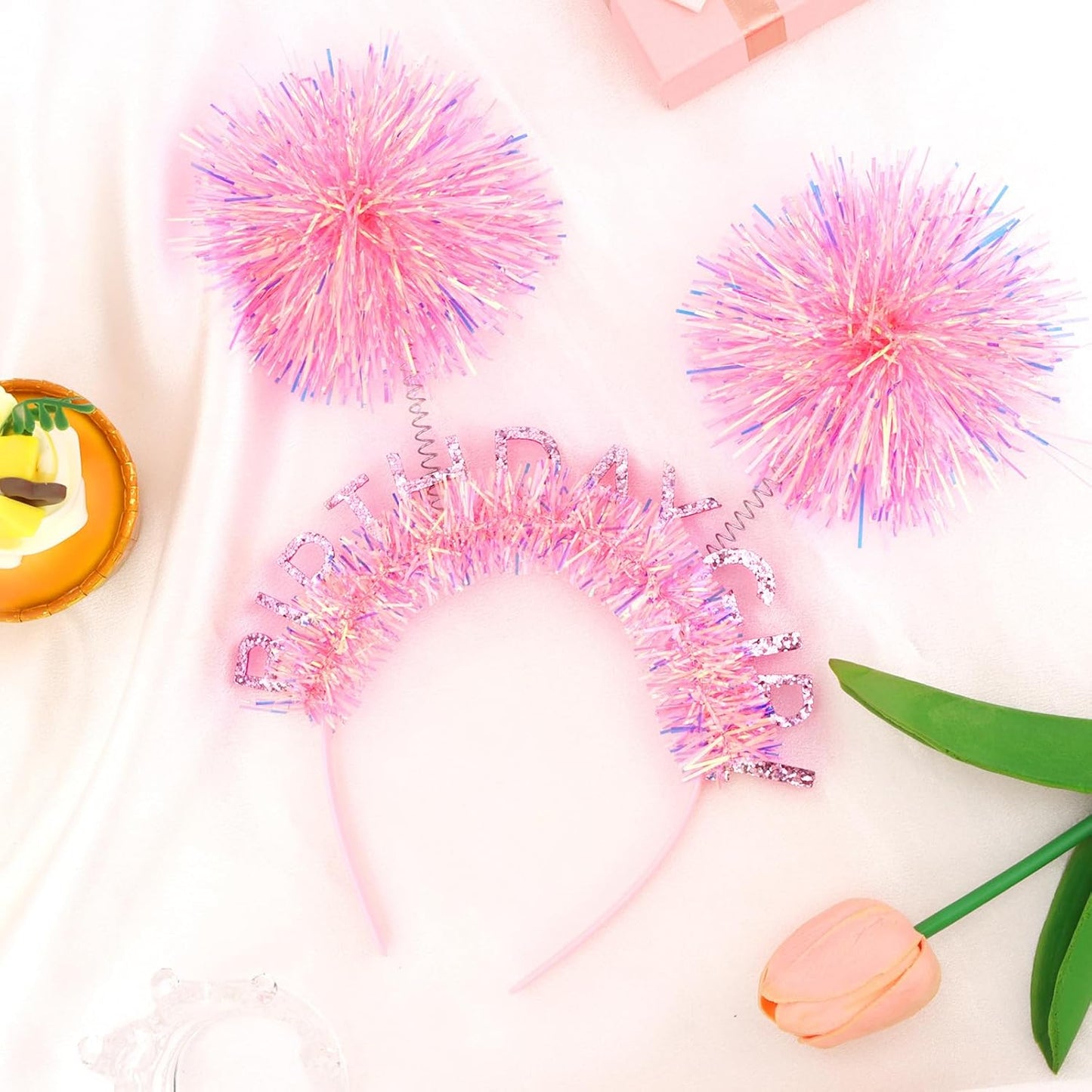 CAVETEE Happy Birthday Crown and Tiara for Women & Girls Party Decorations Gifts