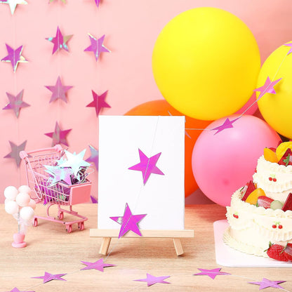 Patelai Glitter Star Garland Banner 2026 Graduation Decor 130 Feet Star Hanging Banner Twinkle Backdrop for Party Birthday Classroom Wedding Supplies(Gold)