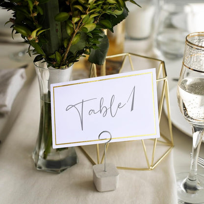 Place Cards Pack of 120 - Small Table Name Cards with Gold Foil Border Weddings, Banquets, Events, Not for Printers