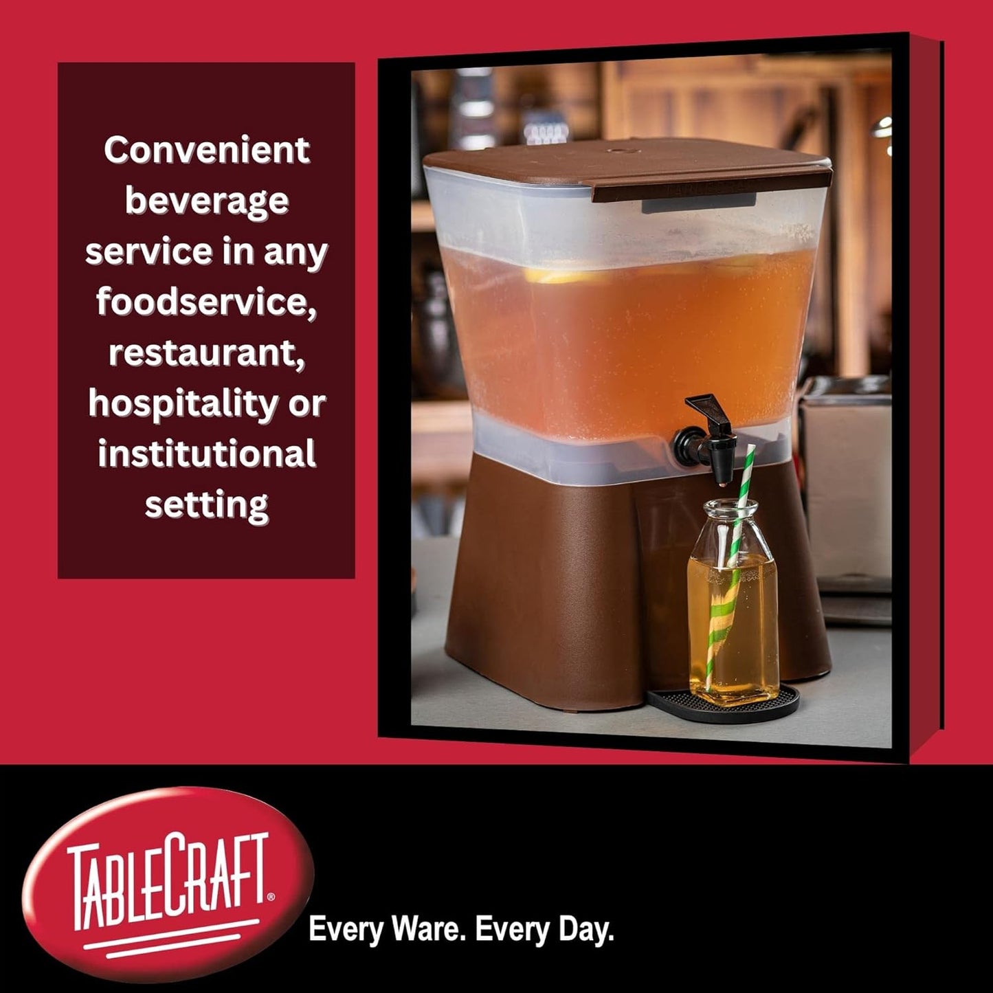 Tablecraft 3 Gal Slimline Beverage Dispenser