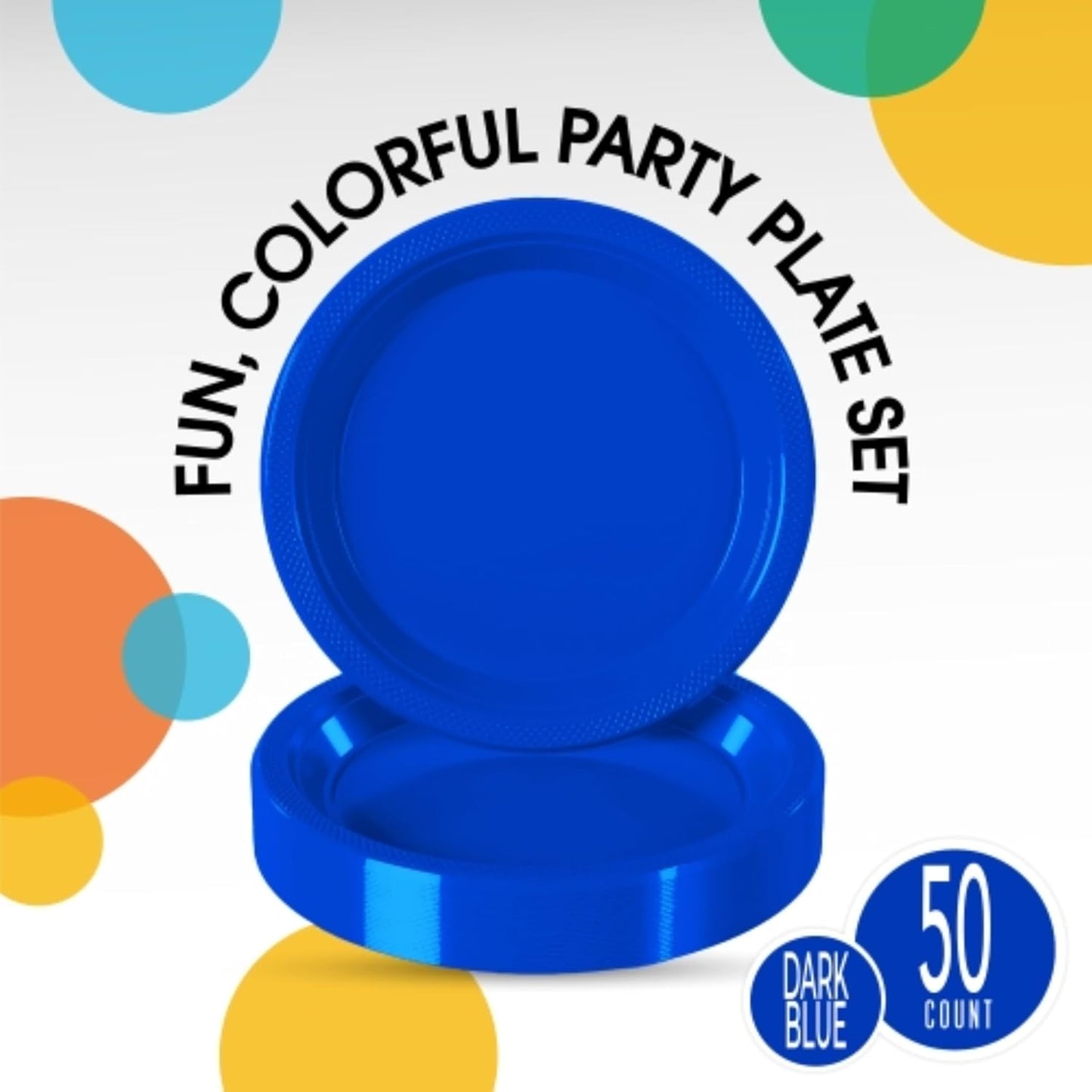 Exquisite Party Solids Red Plastic Plates For Party Supplies 10" Red Disposable Plates Heavy Duty 50 Pcs Plastic Dinnerware Sets Heavy Duty 350 GSM Disposable Dinnerware Set
