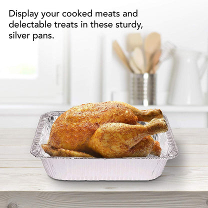 Stock Your Home Aluminum Pans 9x13 Disposable Foil Pans (30 Pack) - Half Size Steam Table Deep Trays - Tin Foil Pans Great for Cooking, Heating, Storing, Prepping Food
