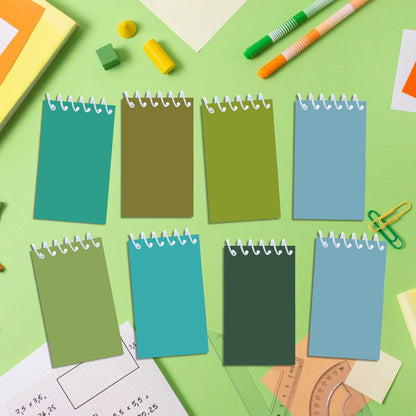 24 Pcs Gradient Green Mini Pocket Notebooks 2.36 x 3.94 Inch Green Pattern Small Notepads Spring Them Birthday Party Favors Gift for Office School Teacher Classroom Rewards Supplies