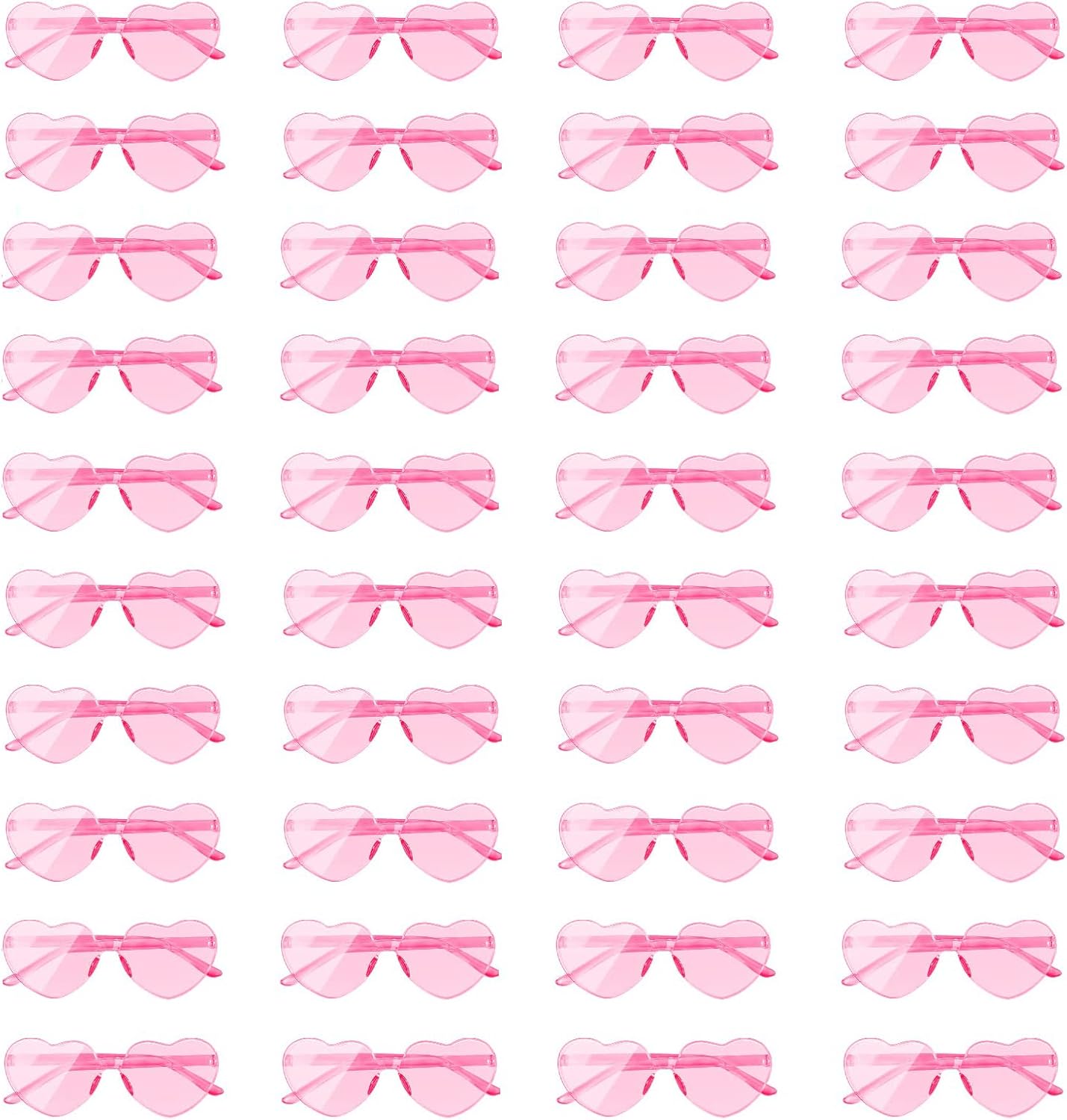 AEAHALY Heart Sunglasses for Women and Men Rimless Heart Shaped Sunglasses Bachelorette Bride Party Accessories