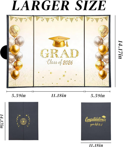 Green Graduation Party Decorations Class of 2026 - Extra Large 22" x 14" Graduation Guest Book to Sign Signature Board for Graduation Gifts Congrats Grad Party Favors Supplies Decor Keepsake