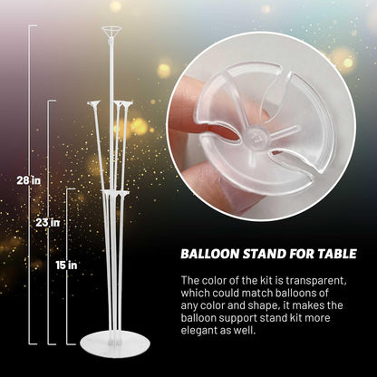 JOYYPOP 4 Sets Balloon Stand Kit For Table, Balloon Sticks with Base Birthday Graduation Party Decorations Wedding