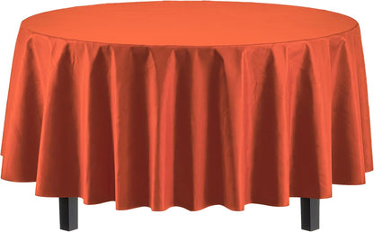12-Pack Premium Plastic Tablecloth 54in. x 108in. Rectangle Table Cover - Dark Blue - Colors B