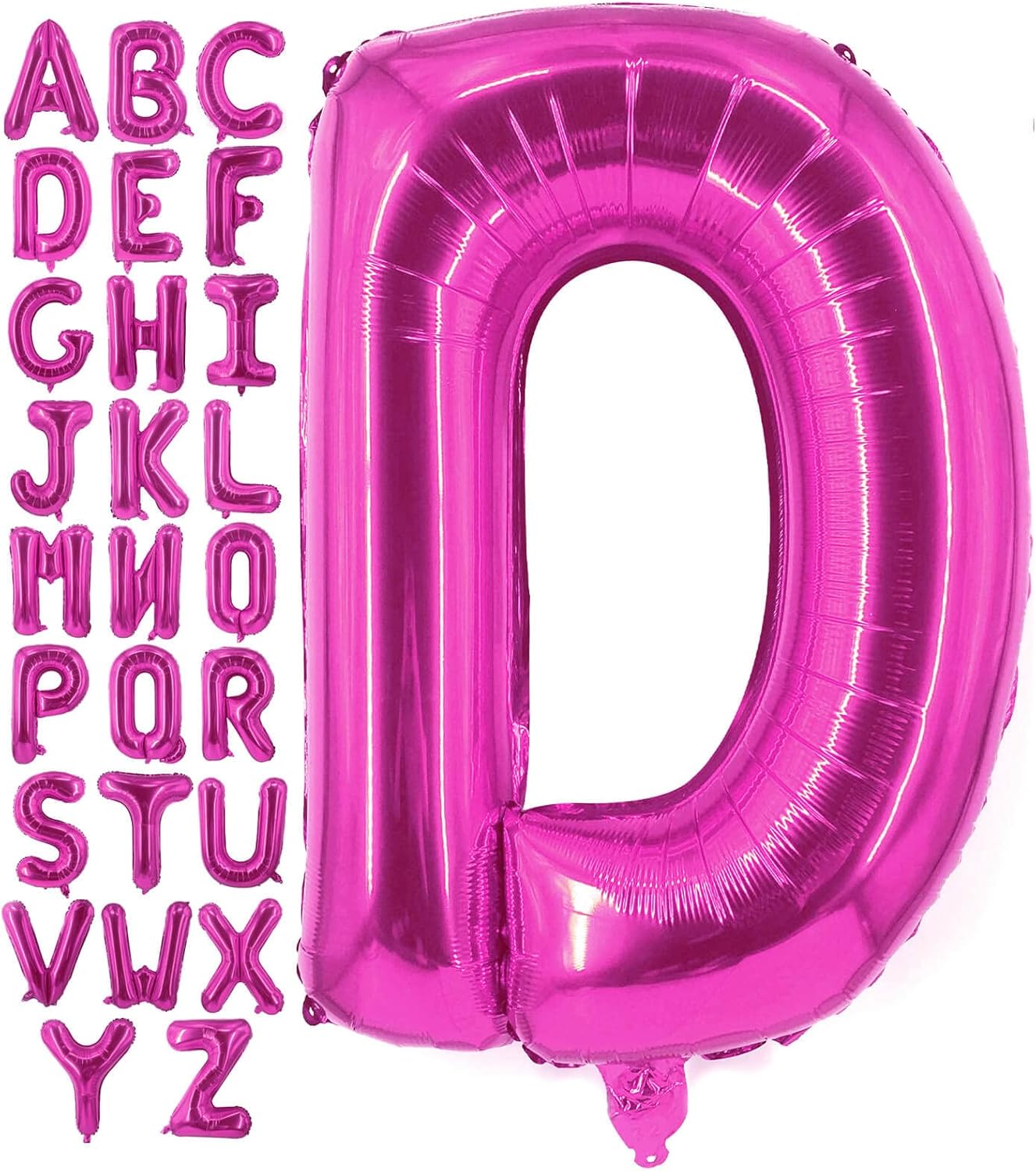 Lovoir 40 Inch Large Hot Pink Letter A Balloons Big Size Jumbo Mylar Foil Helium Balloon for Birthday Party Celebration Decorations Alphabet Hot Pink A