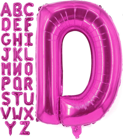 Lovoir 40 Inch Large Hot Pink Letter A Balloons Big Size Jumbo Mylar Foil Helium Balloon for Birthday Party Celebration Decorations Alphabet Hot Pink A