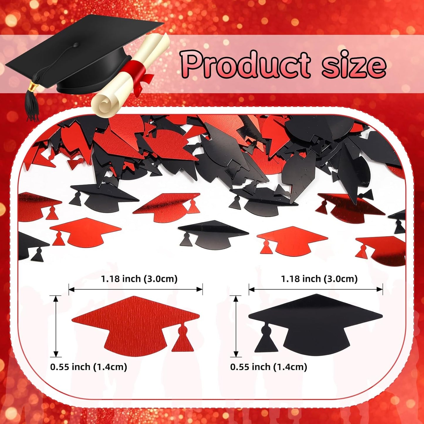 Silver and Blue Graduation Confetti 2026, 1000 Pcs Class of 2026 Table Centerpiece Grad Confetti for 2026 Graduation Party Decorations Supplies