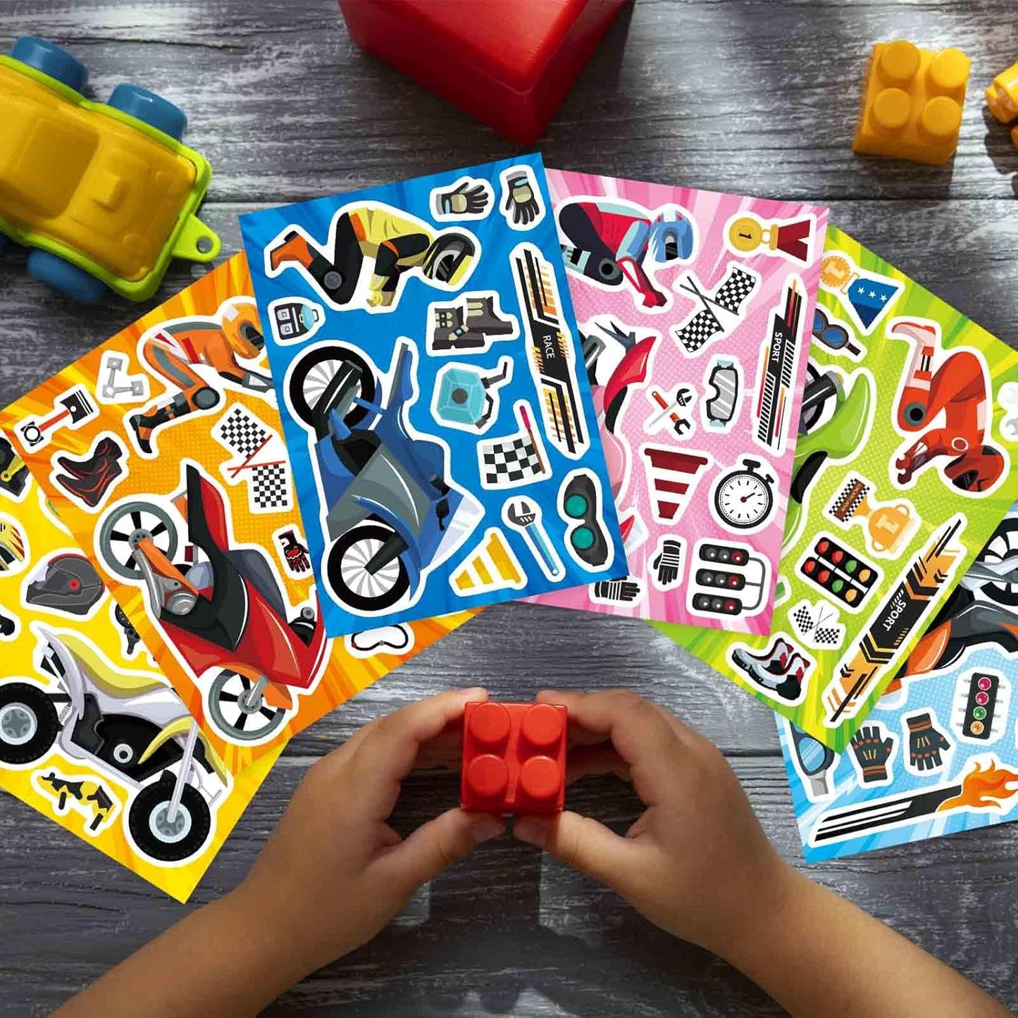24 PCS Fairy Stickers for Kids, Make a Face Sticker with 8 Unique Designs Fairy, Frog, Mushroom, Make Your Own Stickers for Girls Birthday Party Favors, Goodie Bags, DIY Crafts