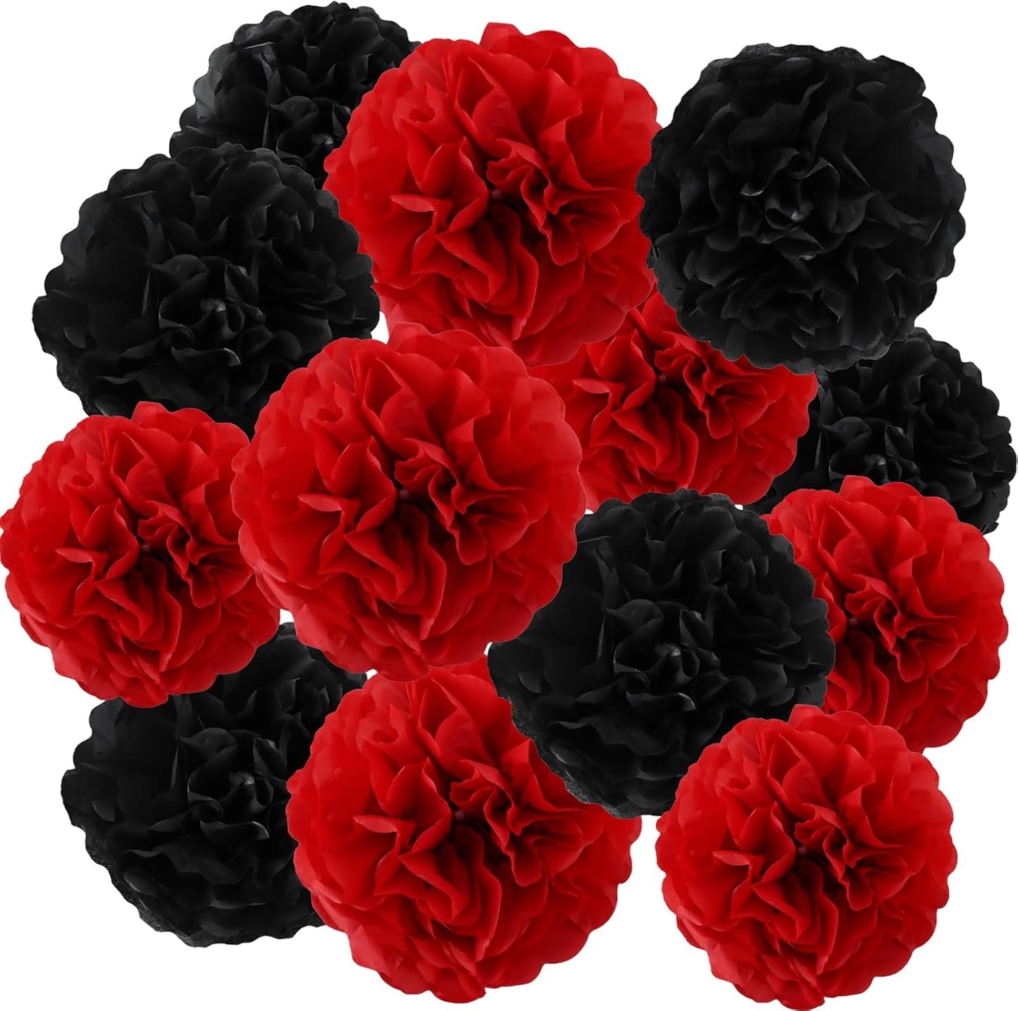BEISHIDA Hot Pink Tissue Hanging Paper Flowers Ball Decorations Set for Mother's Day Birthday Valentine's Day Anniversary Bridal Baby Shower Wedding Backdrops Home Outdoor Party Supplies(13 Packs)