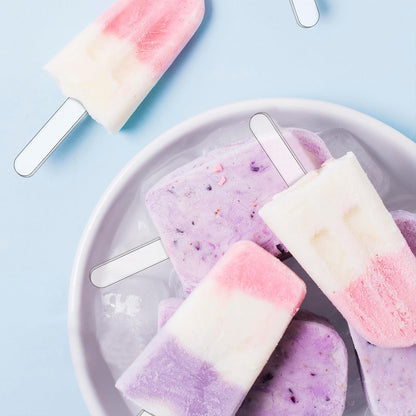 30pcs 4.5 Inch Acrylic Sticks, Reusable Ice Cream Sticks, Ice Cream Sticks, Cake Molds, Mini Ice Cream Sticks, Cake Sticks, for Homemade Ice Cream, Cakes, Desserts, DIY Art (Transparent)