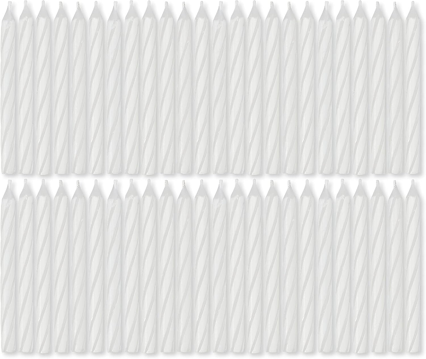 American Greetings Birthday Candles, Small White Spiral (48-Count)