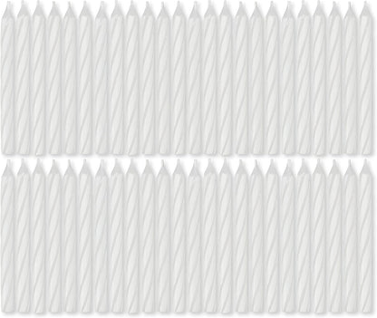 American Greetings Birthday Candles, Small White Spiral (48-Count)