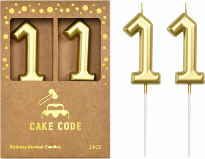 2.76 Inch Classical Gold 5 Number Birthday Candles, Gold Number Candles, Cake Number Candles, Party Celebration