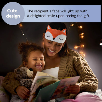 Christmas Reindeer Sleep Mask Cute Antler Eye Masks Sleeping Soft Plush Cartoon Blindfold Funny Animal Eye Cover Xmas Presents for Women Men (Xmas Reindeer,Brown)