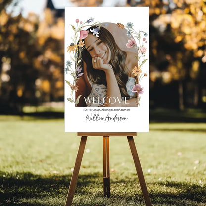 Graduation Party Welcome Sign, Photo Graduation Poster, Graduation Decorations, Grad Party Sign, Grad Welcome Sign, Graduation gift for best friend, Graduation gift for daughter, sister, brother - 1