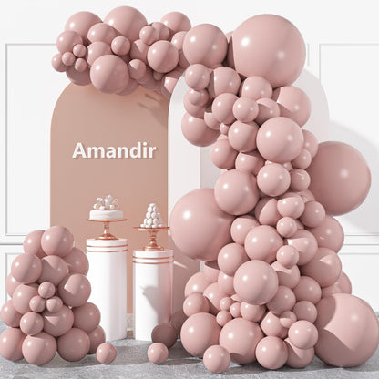 Amandir 153pcs White Sand Balloons Arch Garland Kit Different Sizes 18 12 10 5 Inch Cream Beige Sand White Latex Balloon for Birthday Boho Neutral Baby Shower Wedding Anniversary Party Decorations