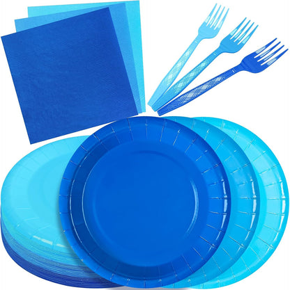 White and Gold Paper Plates Napkins Party Supplies,Disposable Gold Dot Paper Dessert Plates,105 PCS Birthday Plates and Napkins Party Supplies for Wedding(Serves 35 Guests 7")