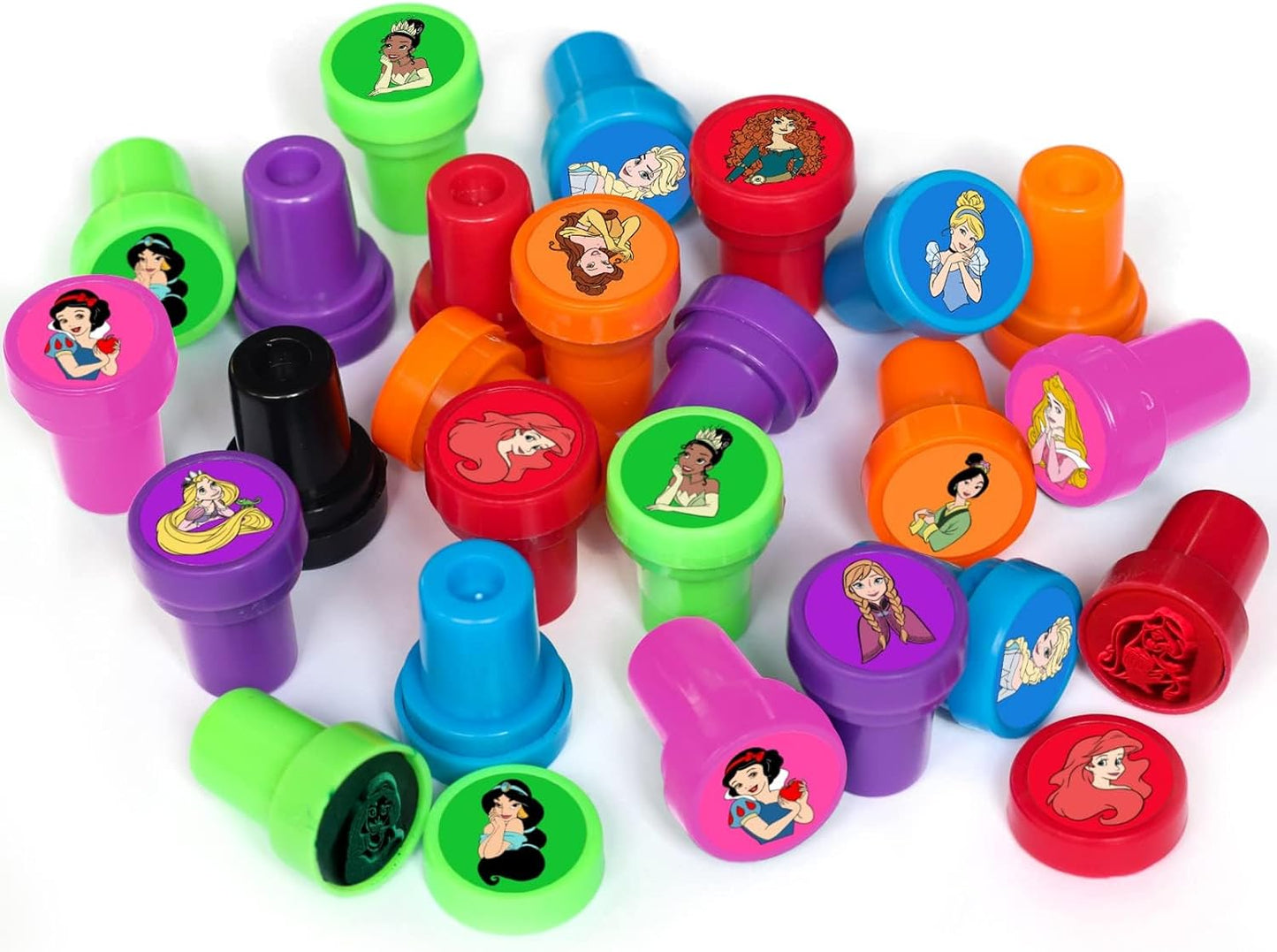 24 Pcs Princess Themed Stampers, Princess Birthday Party Supplies, Classroom Rewards Prizes, Goody Bag Treat Bag Stuff for Princess Birthday Party Gifts