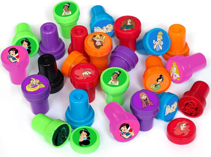 24 Pcs Princess Themed Stampers, Princess Birthday Party Supplies, Classroom Rewards Prizes, Goody Bag Treat Bag Stuff for Princess Birthday Party Gifts